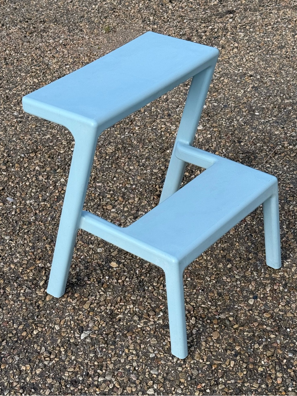 Rare Retired Blue IKEA MÄSTERBY Zig-Zag Hard Plastic Step Stool by Chris Martin